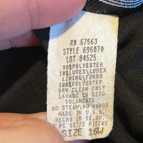 SL Fashions Vintage Flapper Dress Gold Black Fringe‎ Size 16W #696070 - Picture 9 of 9